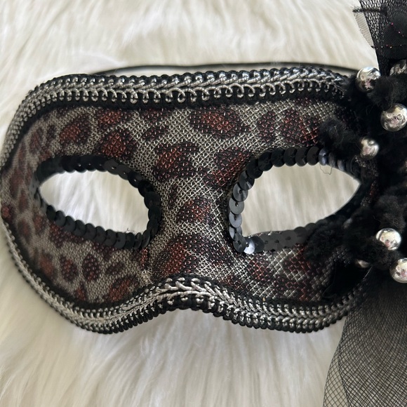 Pier 1 Imports Masquerade Mark with jewels and feathers - Picture 2 of 7
